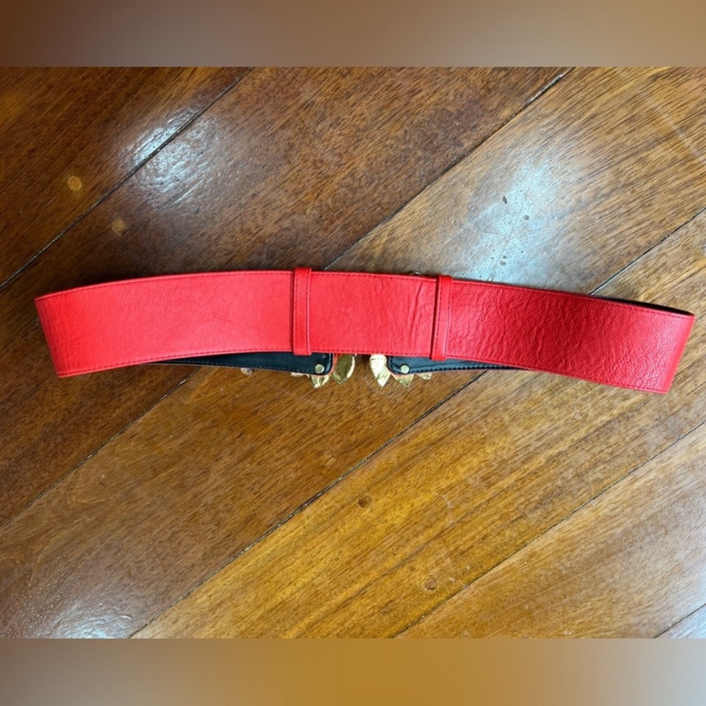 Raina Red Leather Belt - Picture 6 of 9